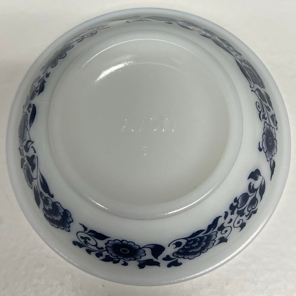 Vintage AVON Skin-So-Soft Delft Blue Bath Oil Bowl & Pitcher Set 1970's - Picture 5 of 9